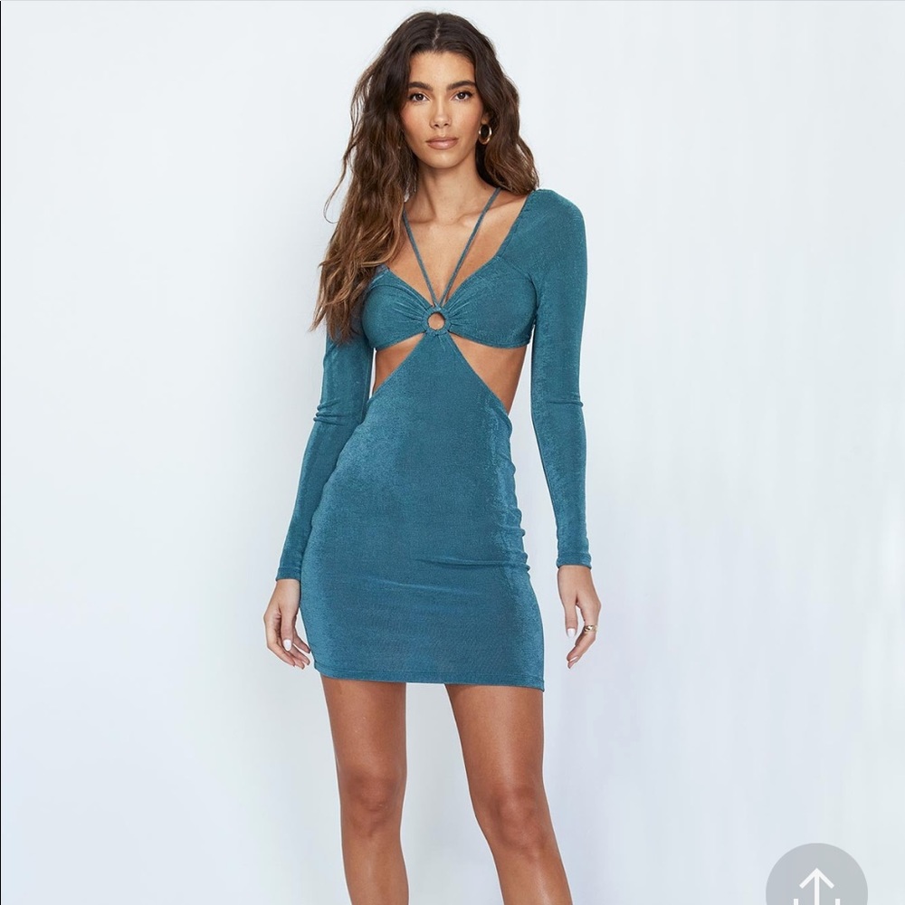 PP Melanie mini dress in teal - size 6